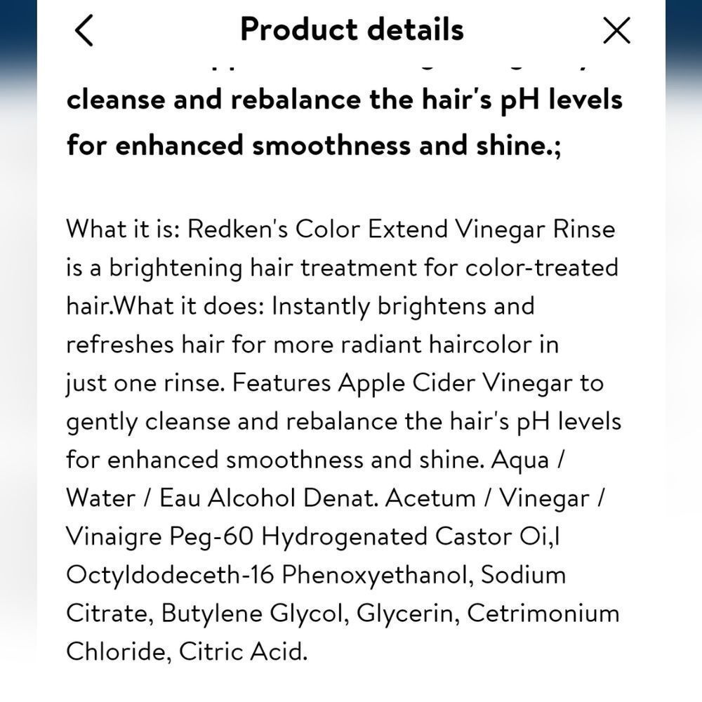 Redken Color‎ Extend Vinegar Rinse - Picture 3 of 4